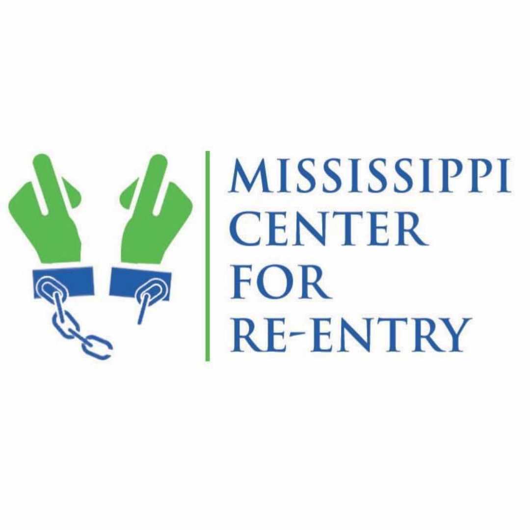 "Missouri Center for Re-Entry" with a logo of two hands and broken hand cuffs